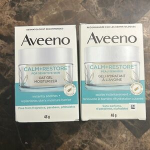 NWT lot of two Aveeno Calm + Restore oat gel moisturizer for sensitive skin